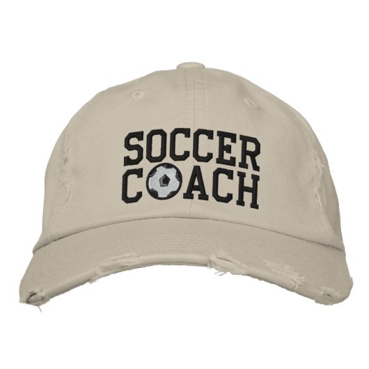 Soccer Coach Cap Bestickte Baseballkappe (Vorderseite)