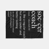 Soccer Coach Definition Sports Funny Trainer  Fleecedecke (Vorderseite (Horizontal))