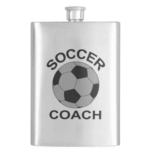 Soccer Coach Gray Classic Flask Flachmann (Vorderseite)