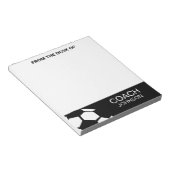 Soccer Coach Personalisiert Trendy Modern stilvoll Notizblock (angewinkelt)