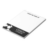 Soccer Coach Personalisiert Trendy Modern stilvoll Notizblock (Rotiert)