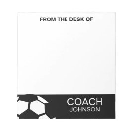 Soccer Coach Personalisiert Trendy Modern stilvoll Notizblock