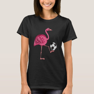 Soccer Coach Soccer Player Pink Flamingo Soccer T-Shirt