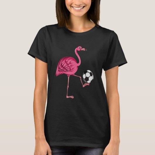 Soccer Coach Soccer Player Pink Flamingo Soccer T-Shirt (Vorderseite)