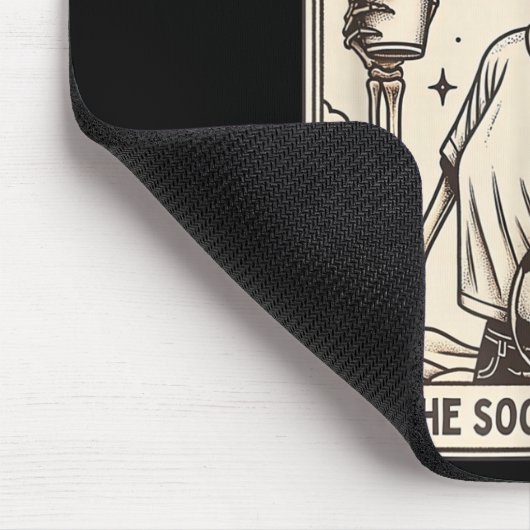 Soccer Coach Tarot Card Halloween Skeleton Soccer Mousepad (Ecke)