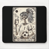 Soccer Coach Tarot Card Halloween Skeleton Soccer Mousepad (Vorne)