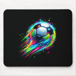 Soccer Colorful Tie Dye Soccer Ball  Mousepad