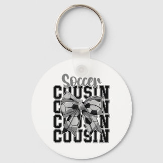 Soccer Cousin Coquette Bow Biggest Fan Sport Lover Schlüsselanhänger