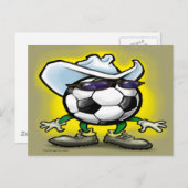 Soccer Cowboy Postkarte (Vorne/Hinten)