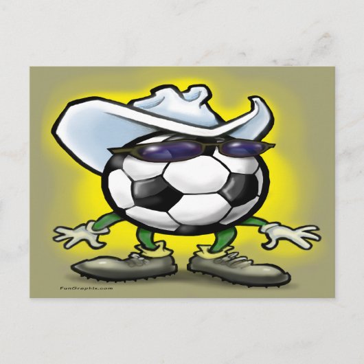 Soccer Cowboy Postkarte (Vorderseite)