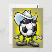 Soccer Cowboy Postkarte (Vorne/Hinten)