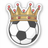 Soccer Crown King Aufkleber (Vorderseite)