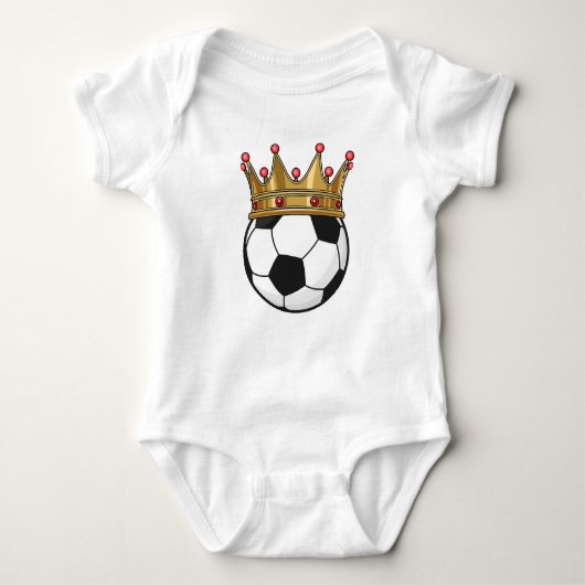 Soccer Crown King Baby Strampler (Vorderseite)