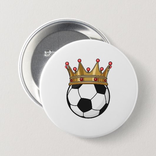 Soccer Crown King Button (Vorne & Hinten)