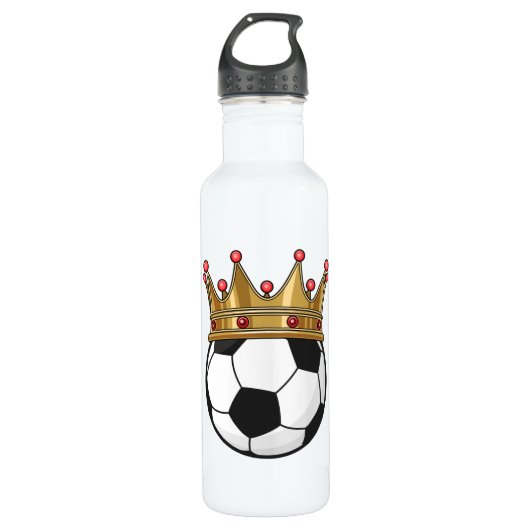 Soccer Crown King Edelstahlflasche (Vorderseite)