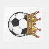 Soccer Crown King Fleecedecke (Vorderseite (Horizontal))