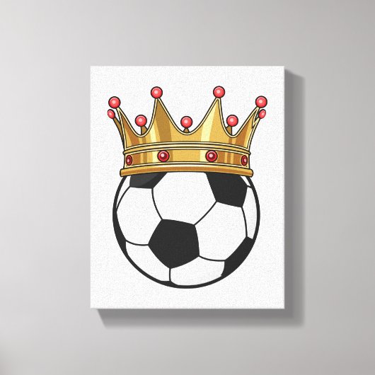 Soccer Crown King Leinwanddruck (Vorderseite)