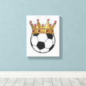 Soccer Crown King Leinwanddruck (Insitu (Holzboden))