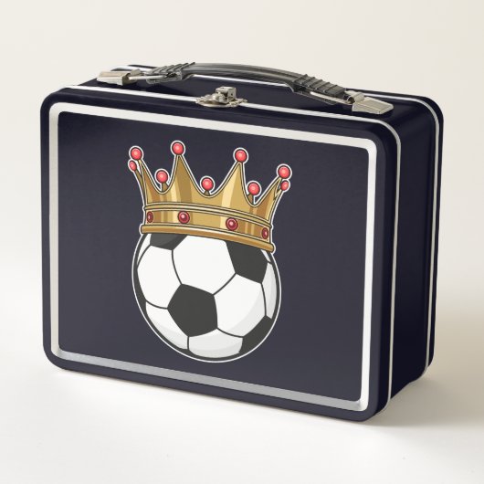 Soccer Crown King Metall Brotdose (Vorderseite)