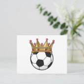 Soccer Crown King Postkarte (Stehend Vorderseite)