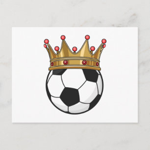 Soccer Crown King Postkarte
