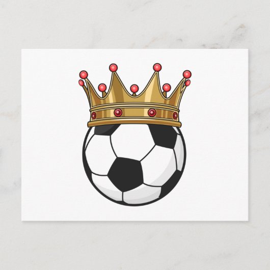 Soccer Crown King Postkarte (Vorderseite)