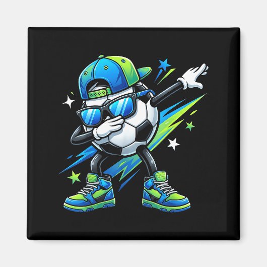 Soccer Dabbing Srts Cool Boys Girls Game Day Srt Magnet (Vorne)