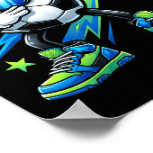 Soccer Dabbing Srts Cool Boys Girls Game Day Srt  Poster (Ecke)