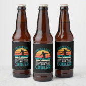Soccer Dad Retro Sunset Bierflaschenetikett (Flaschen)