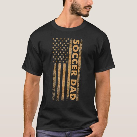 Soccer Daddy Us Flag Erstmals New Dad Vathers Da T-Shirt (Vorderseite)