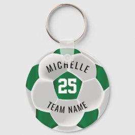 Soccer - Dark Green and White Schlüsselanhänger