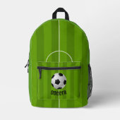 Soccer Design Back Pack Bedruckter Rucksack (Vorderseite)