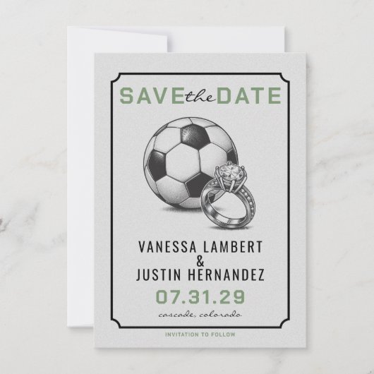 Soccer Diamond Save The Date (Vorderseite)