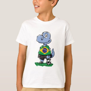 Soccer Dinosaur - Brasilien T-Shirt