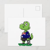 Soccer Dinosaur Player - Australien Postkarte (Vorne/Hinten)