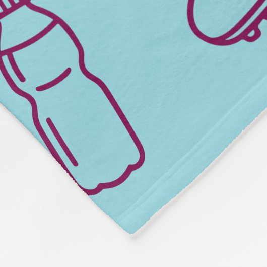 Soccer Doodle Pattern Custom Text Senior Gift Fleecedecke (Ecke)