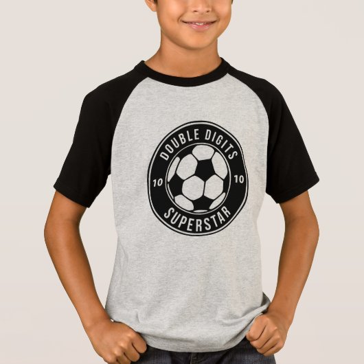 Soccer Double Digits Superstar 10. BIRTHDAY T-Shirt (Vorderseite)