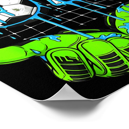 Soccer Drip 67 Six Seven Funny Gen Alpha Meme 6 7 Poster (Ecke)