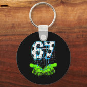 Soccer Drip 67 Six Seven Funny Gen Alpha Meme 6 7  Schlüsselanhänger (Vorderseite)