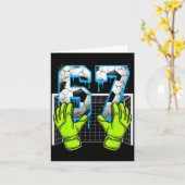 Soccer Drip 67 Six Seven Funny Gen Alpha Meme Desi Karte (Gelbe Blume)