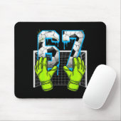 Soccer Drip 67 Six Seven Funny Gen Alpha Meme Desi Mousepad (Mit Mouse)
