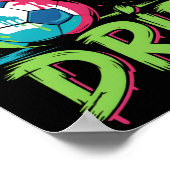 Soccer Drip Melting Ice Cream Respect The Drip Boy Poster (Ecke)