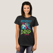 Soccer Drip Melting Ice Cream Respect The Drip Boy T-Shirt (Vorne ganz)