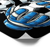 Soccer Drip Number 67 Boys Soccer Goalkeeper 67 Poster (Ecke)