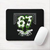 Soccer Drip Number 67 Boys Soccer Player 67 Footba Mousepad (Mit Mouse)