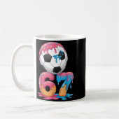 Soccer Drip Number 67 Boys Soccer Player 67 Kaffeetasse (Links)