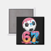 Soccer Drip Number 67 Boys Soccer Player 67 Magnet (Vorderseite/Rückseite)