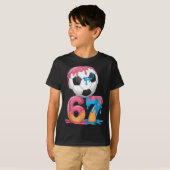 Soccer Drip Number 67 Boys Soccer Player 67  T-Shirt (Vorne ganz)