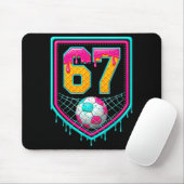 Soccer Drip Number 67 Soccer Player Mousepad (Mit Mouse)