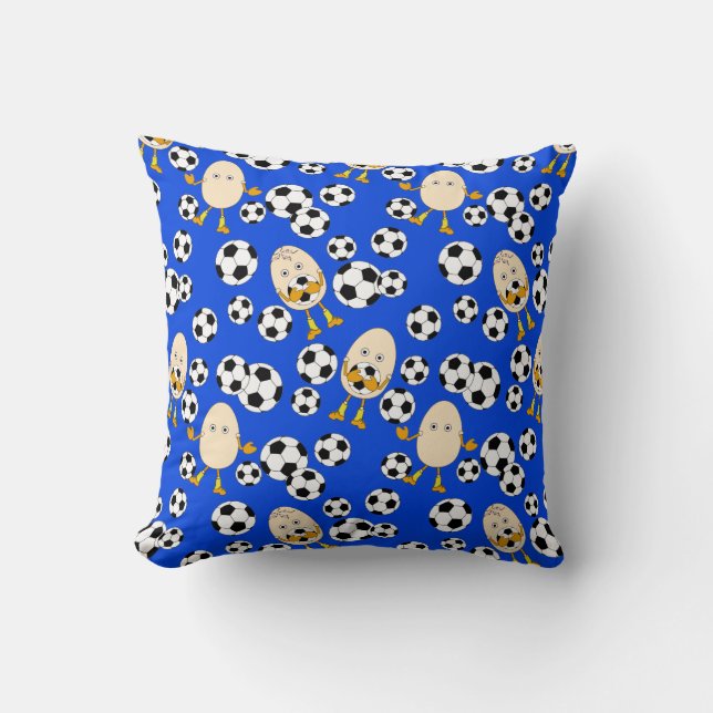 Soccer Egghead Muster Kissen (Vorderseite)